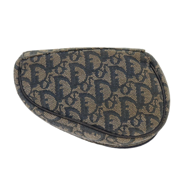 Christian Dior Trotter Canvas Saddle Pouch Navy Auth bs6504 - Picture 2 of 16